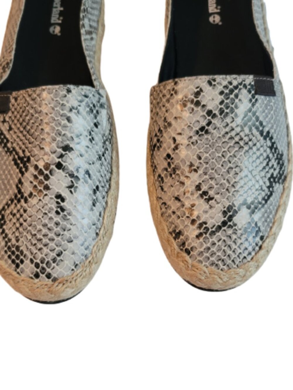 Timberland Women Slip-On Flats Size 8 Snakeskin Leather Espadrille Earthy Indie - Picture 12 of 13